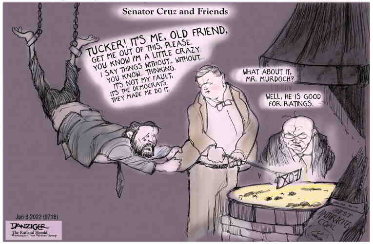 Political/Editorial Cartoon by Jeff Danziger on Ted Cruz Grovels