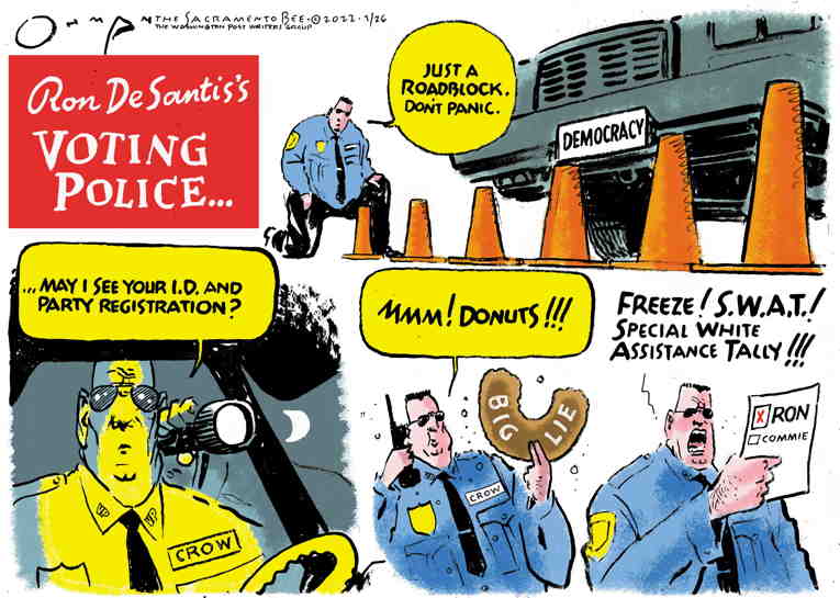 Political/Editorial Cartoon by Jack Ohman, The Oregonian on Republicans Plow Forward