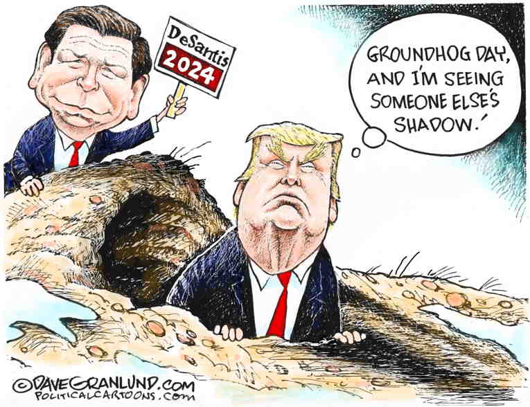 Political/Editorial Cartoon by Dave Granlund on Trump Performance Reviewed