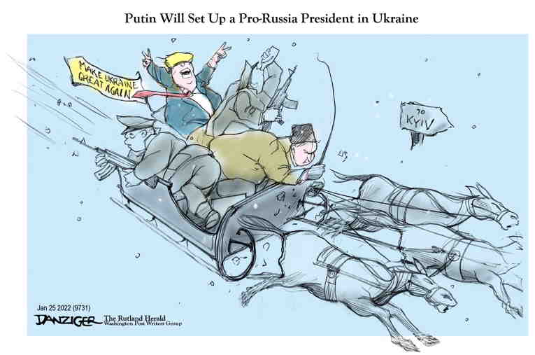 Political/Editorial Cartoon by Jeff Danziger on Ukraine Crisis Continues