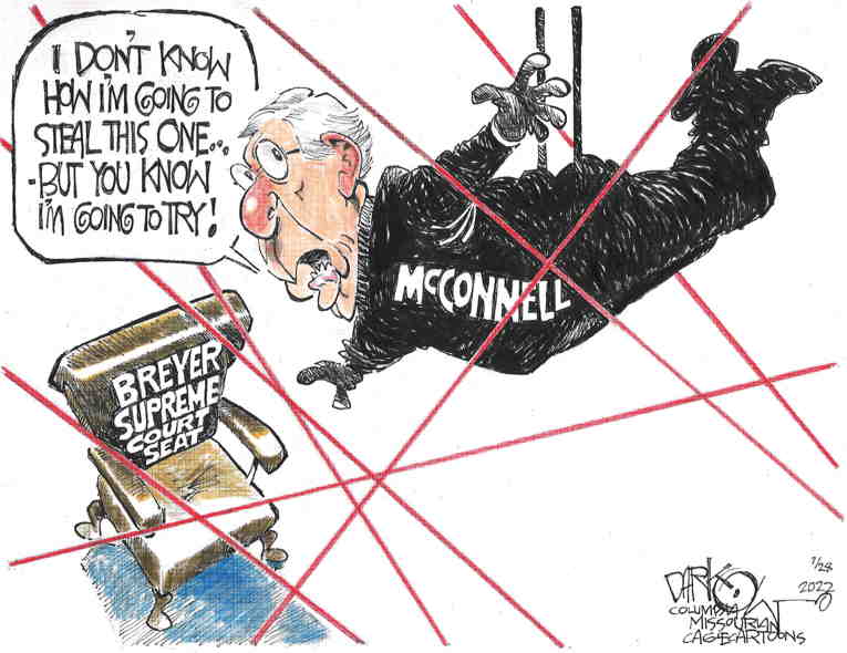 Political/Editorial Cartoon by John Darkow, Columbia Daily Tribune, Missouri on GOP Opposes Biden Pick