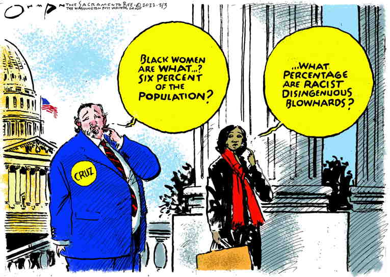 Political/Editorial Cartoon by Jack Ohman, The Oregonian on GOP Opposes Biden Pick