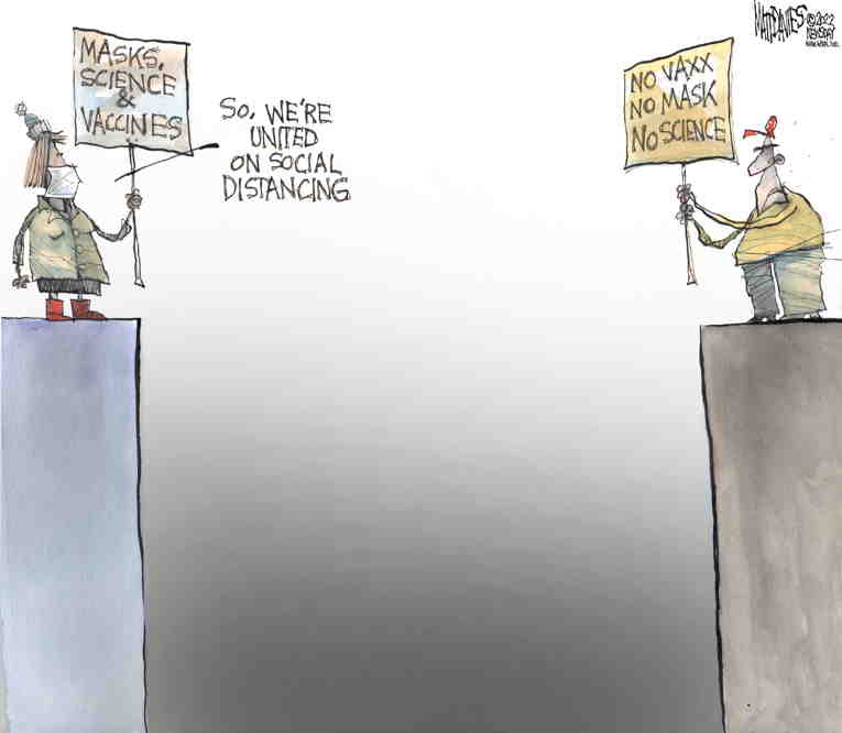 Political/Editorial Cartoon by Matt Davies, Journal News on 2500 Americans Dying Daily