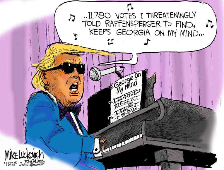 Political/Editorial Cartoon by Mike Luckovich, Atlanta Journal-Constitution on Trump Persists