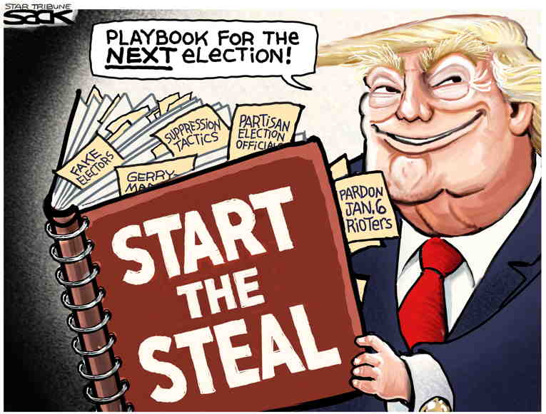 Political/Editorial Cartoon by Steve Sack, Minneapolis Star Tribune on Trump Persists