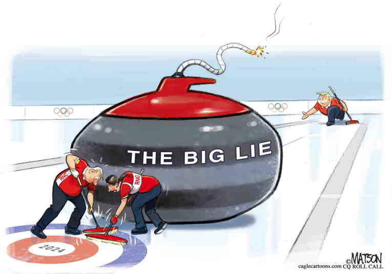 Political/Editorial Cartoon by RJ Matson, Cagle Cartoons on Trump Eyes 2024