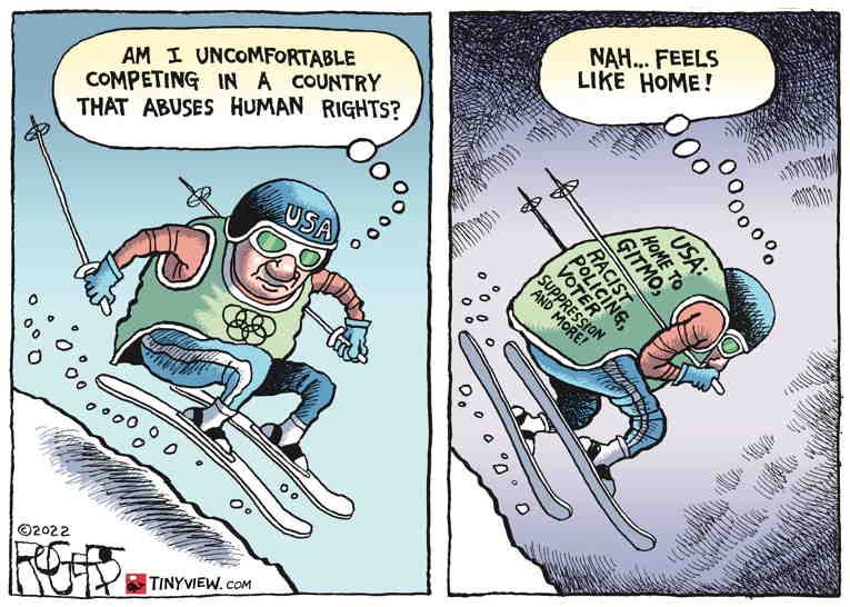 Political/Editorial Cartoon by Rob Rogers on China Plays Games