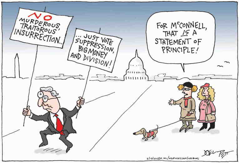 Political/Editorial Cartoon by Joel Pett, Lexington Herald-Leader, CWS/CartoonArts Intl. on Anti-Democratic Movement Grows