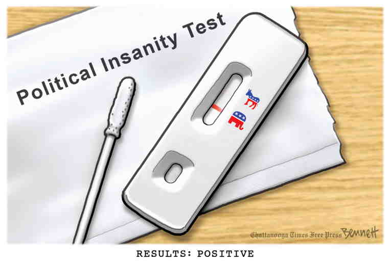 Political/Editorial Cartoon by Clay Bennett, Chattanooga Times Free Press on GOP: Covid Hoax Exposed