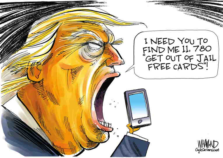 Political/Editorial Cartoon by Dave Whamond, Canada, PoliticalCartoons.com on Trump Gears Up for 2024
