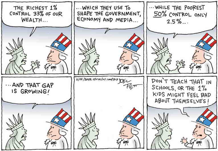 Political/Editorial Cartoon by Joel Pett, Lexington Herald-Leader, CWS/CartoonArts Intl. on Culture Wars Escalate