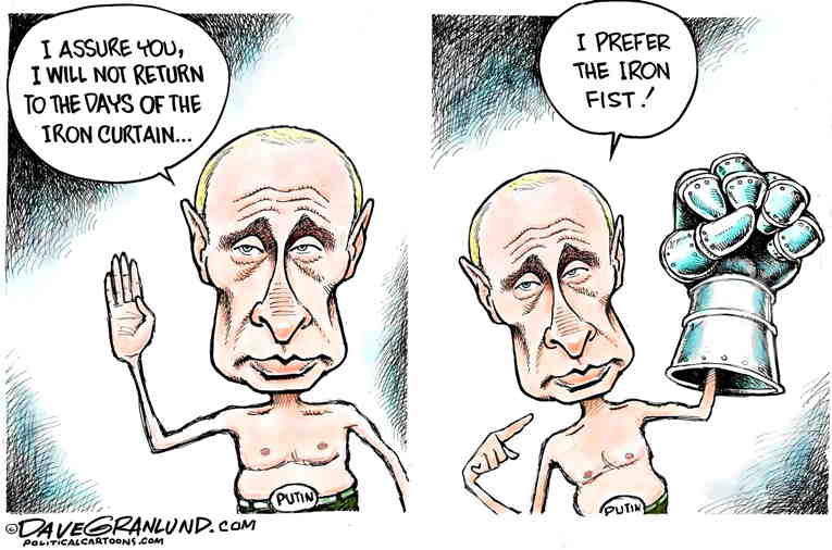 Political/Editorial Cartoon by Dave Granlund on Russia Bombards Ukraine