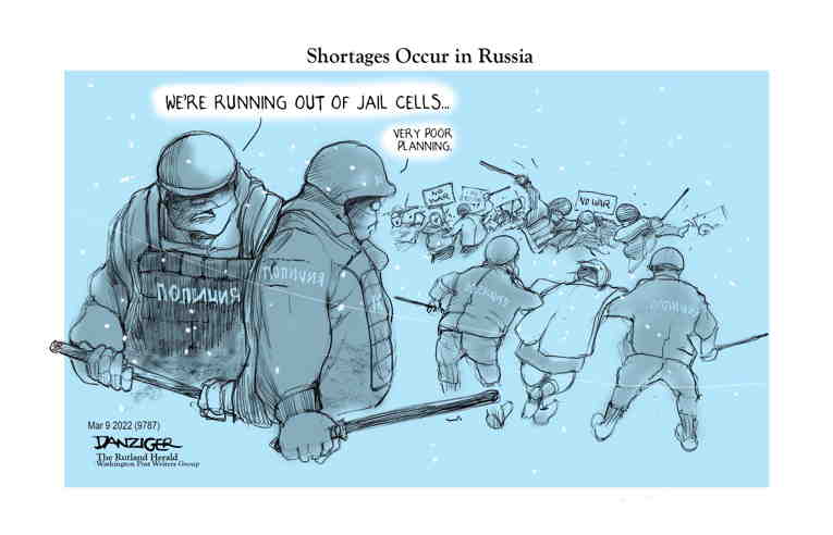 Political Cartoon On Russian Invasion Stalls By Jeff Danziger At The Comic News