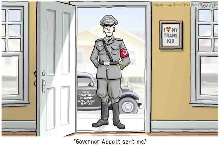 Political/Editorial Cartoon by Clay Bennett, Chattanooga Times Free Press on Texas Follows Florida’s Lead