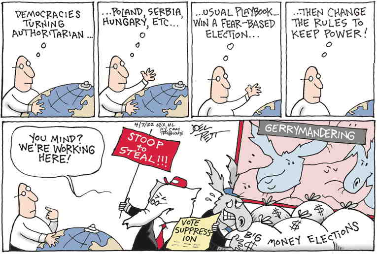 Political/Editorial Cartoon by Joel Pett, Lexington Herald-Leader, CWS/CartoonArts Intl. on GOP Stands for Something