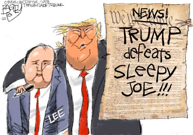 Political/Editorial Cartoon by Pat Bagley, Salt Lake Tribune on Civil War Reexamined