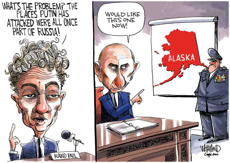 Political/Editorial Cartoon by Dave Whamond, Canada, PoliticalCartoons.com on Russian Support Growing