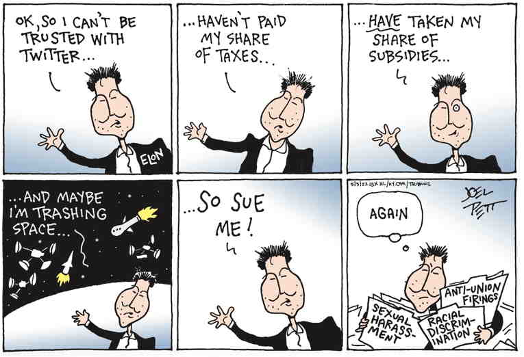 Political/Editorial Cartoon by Joel Pett, Lexington Herald-Leader, CWS/CartoonArts Intl. on In Other News