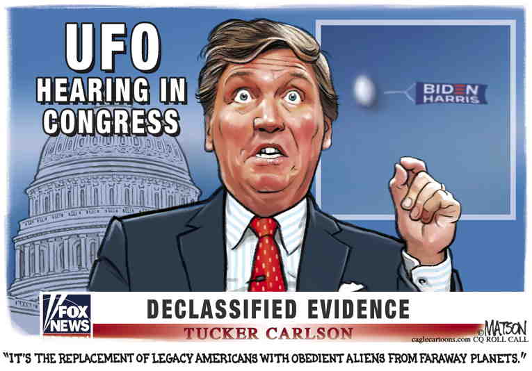 Political/Editorial Cartoon by RJ Matson, Cagle Cartoons on Fox News Inspired Killer
