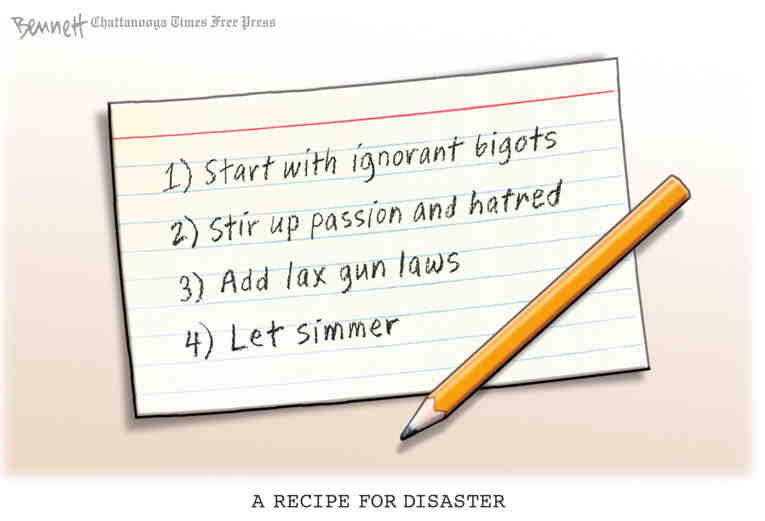 Political/Editorial Cartoon by Clay Bennett, Chattanooga Times Free Press on In Other News