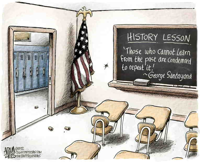Political/Editorial Cartoon by Adam Zyglis, The Buffalo News on School Shooter Kills 21