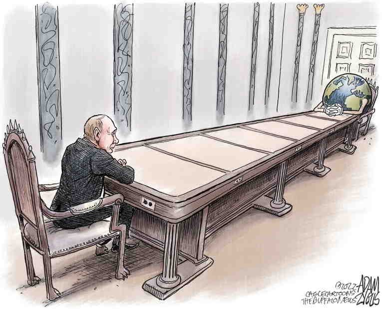 Political/Editorial Cartoon by Adam Zyglis, The Buffalo News on Putin’s Plans Unclear