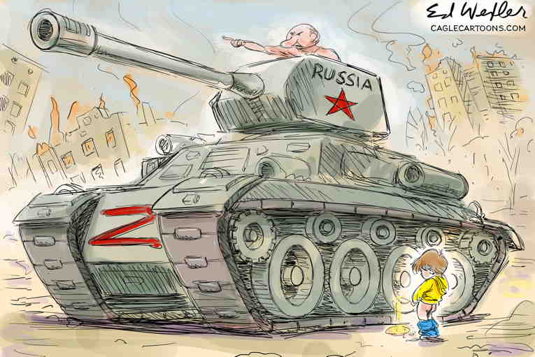 Political/Editorial Cartoon by Ed Wexler, PoliticalCartoons.com on Putin’s Plans Unclear