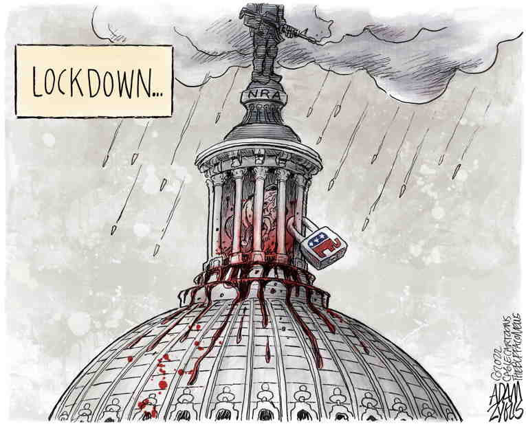 Political/Editorial Cartoon by Adam Zyglis, The Buffalo News on Republicans Block Gun Legislation