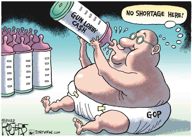 Political/Editorial Cartoon by Rob Rogers on Republicans Block Gun Legislation
