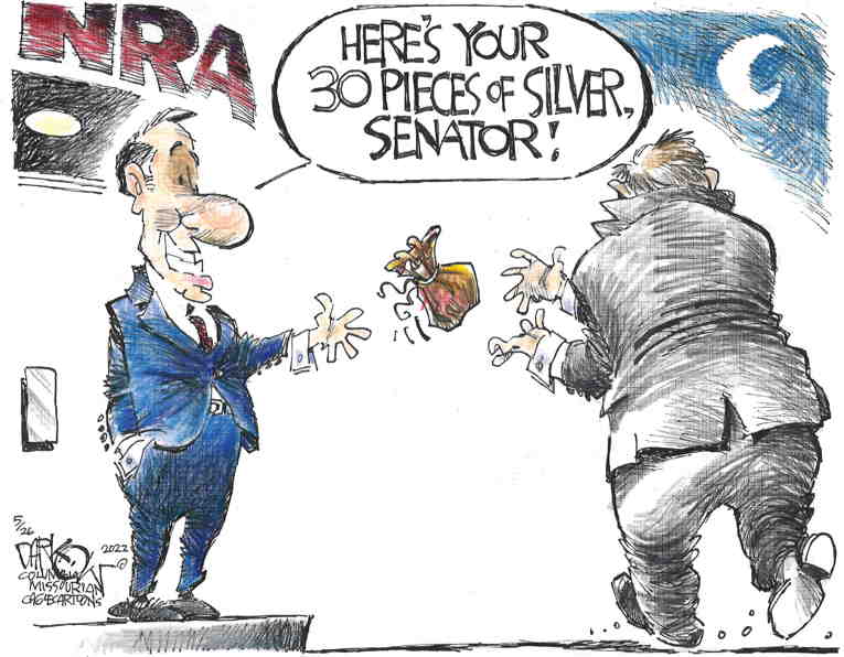 Political/Editorial Cartoon by John Darkow, Columbia Daily Tribune, Missouri on Deranged Attend NRA Convention