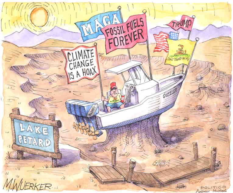 Political/Editorial Cartoon by Matt Wuerker, Politico on Tipping Point Reached