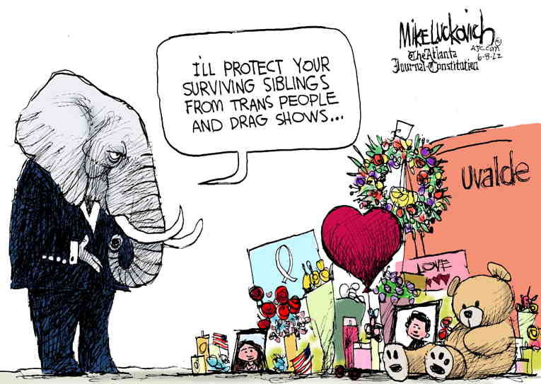 Political/Editorial Cartoon by Mike Luckovich, Atlanta Journal-Constitution on GOP Takes a Stand