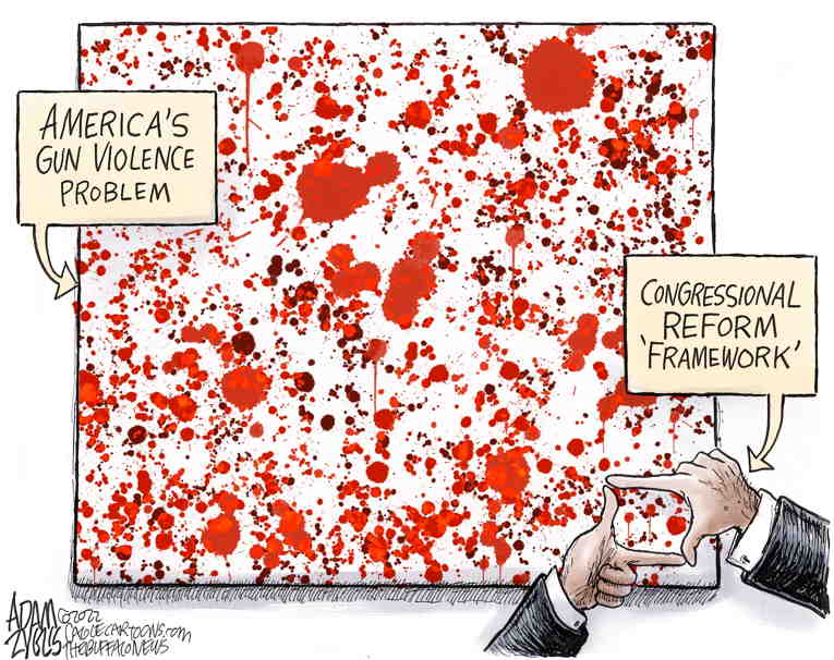 Political/Editorial Cartoon by Adam Zyglis, The Buffalo News on Gun Deal Reached