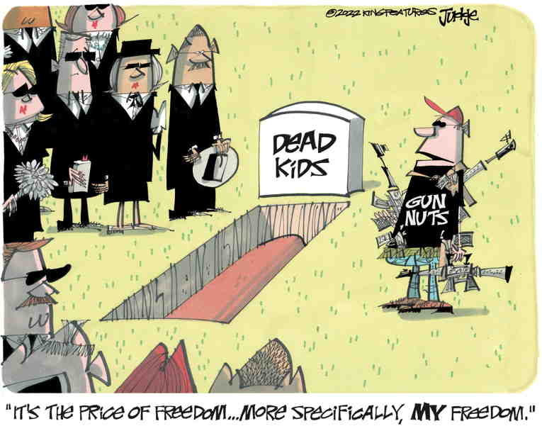 Political/Editorial Cartoon by Lee Judge, King Features on Gun Deal Reached