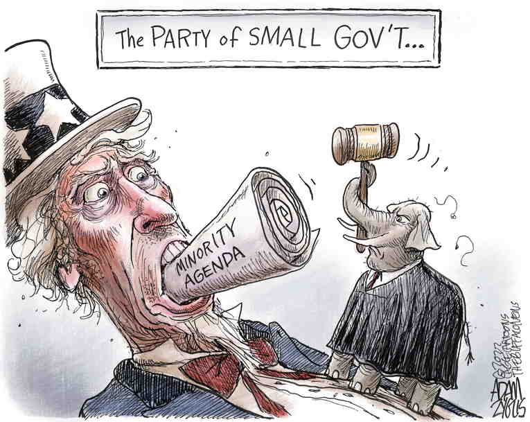 Political/Editorial Cartoon by Adam Zyglis, The Buffalo News on GOP Considering Name Change