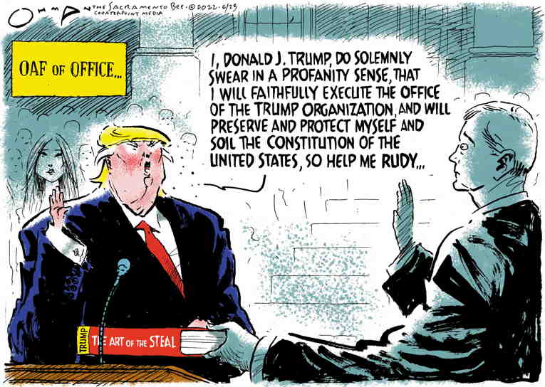 Political/Editorial Cartoon by Jack Ohman, The Oregonian on Jan. 6 Hearing Bombshell