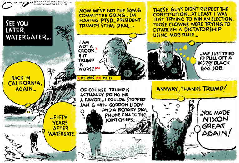 Political/Editorial Cartoon by Jack Ohman, The Oregonian on In Other News