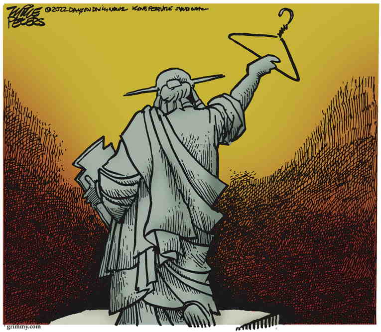 Political/Editorial Cartoon by Mike Peters, Dayton Daily News on SCOTUS Rapes Constitution