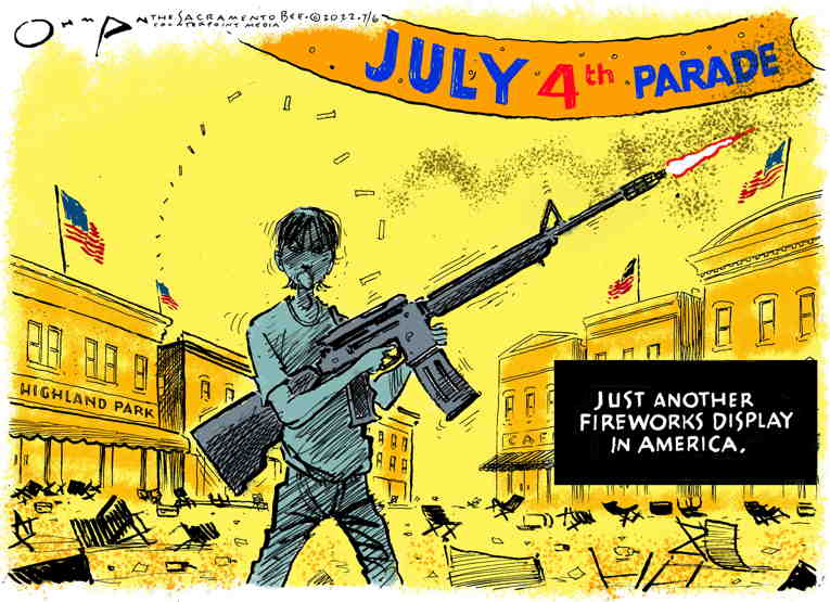 Political/Editorial Cartoon by Jack Ohman, The Oregonian on America Celebrates Independence