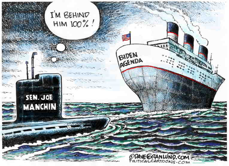 Political/Editorial Cartoon by Dave Granlund on Biden’s Popularity Sinks