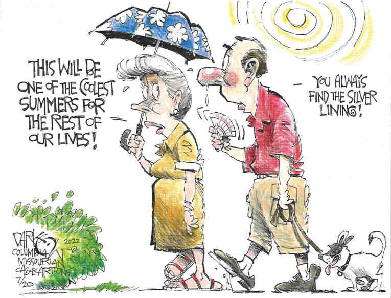 Political/Editorial Cartoon by John Darkow, Columbia Daily Tribune, Missouri on Record Heat Melting the Planet