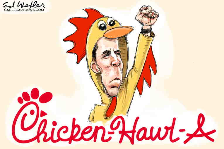 Political/Editorial Cartoon by Ed Wexler, PoliticalCartoons.com on Hawley Proud of Insurrectionists