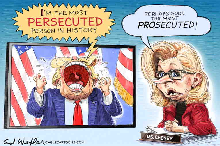 Political/Editorial Cartoon by Dave Whamond, Canada, PoliticalCartoons.com on Justice Closing in on Trump