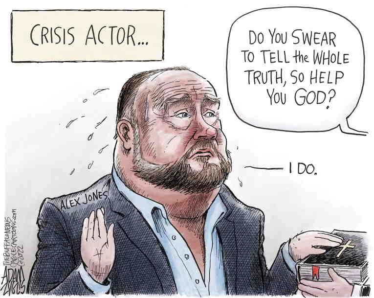 Political/Editorial Cartoon by Adam Zyglis, The Buffalo News on Alex Jones Found Liable