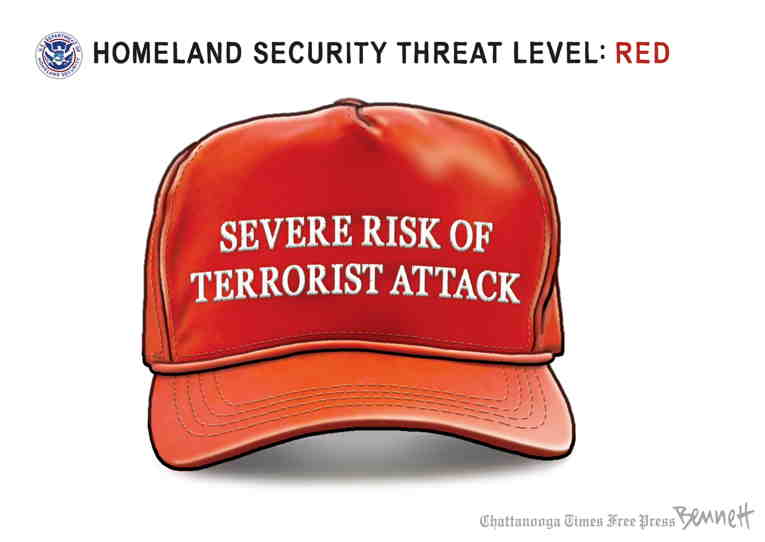 Political/Editorial Cartoon by Clay Bennett, Chattanooga Times Free Press on Classified Materials Seized