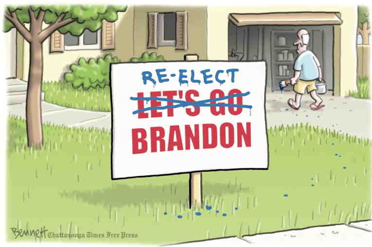 Political/Editorial Cartoon by Clay Bennett, Chattanooga Times Free Press on Biden Celebrates Victories