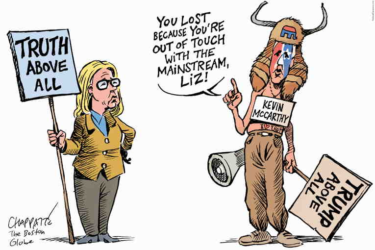 Political/Editorial Cartoon by Patrick Chappatte, International Herald Tribune on Trump Candidates Win