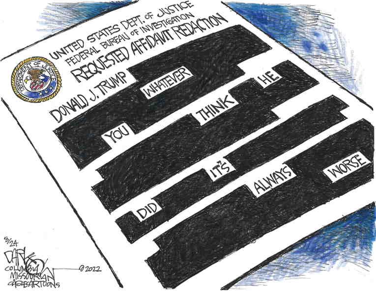 Political/Editorial Cartoon by John Darkow, Columbia Daily Tribune, Missouri on DOJ Bares Its Teeth