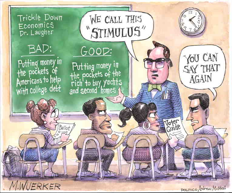 Political/Editorial Cartoon by Matt Wuerker, Politico on GOP Slams Student Loan Forgiveness