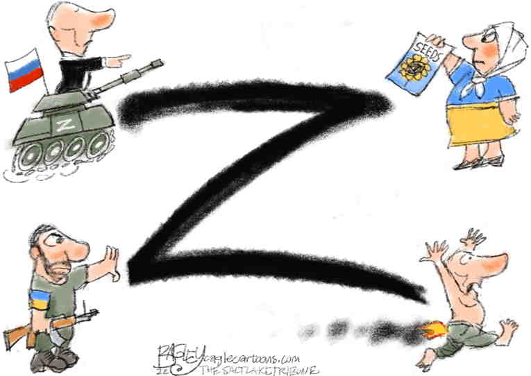 Political/Editorial Cartoon by Pat Bagley, Salt Lake Tribune on Putin Promises Victory